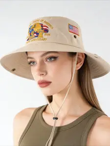 2026 US 250th Anniversary bucket hat embroidered flag eagle visor