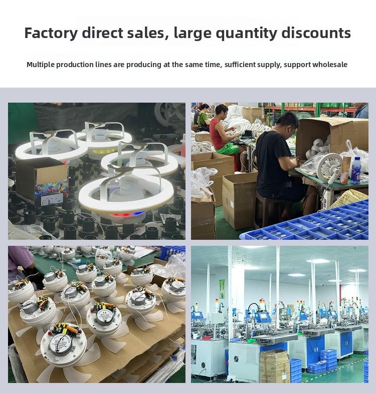 LED Aromatherapy Crystal Fan Light E27 Screw Base Dimmable Plastic Small Integrated Universal Head Fan Lamp for Ceiling