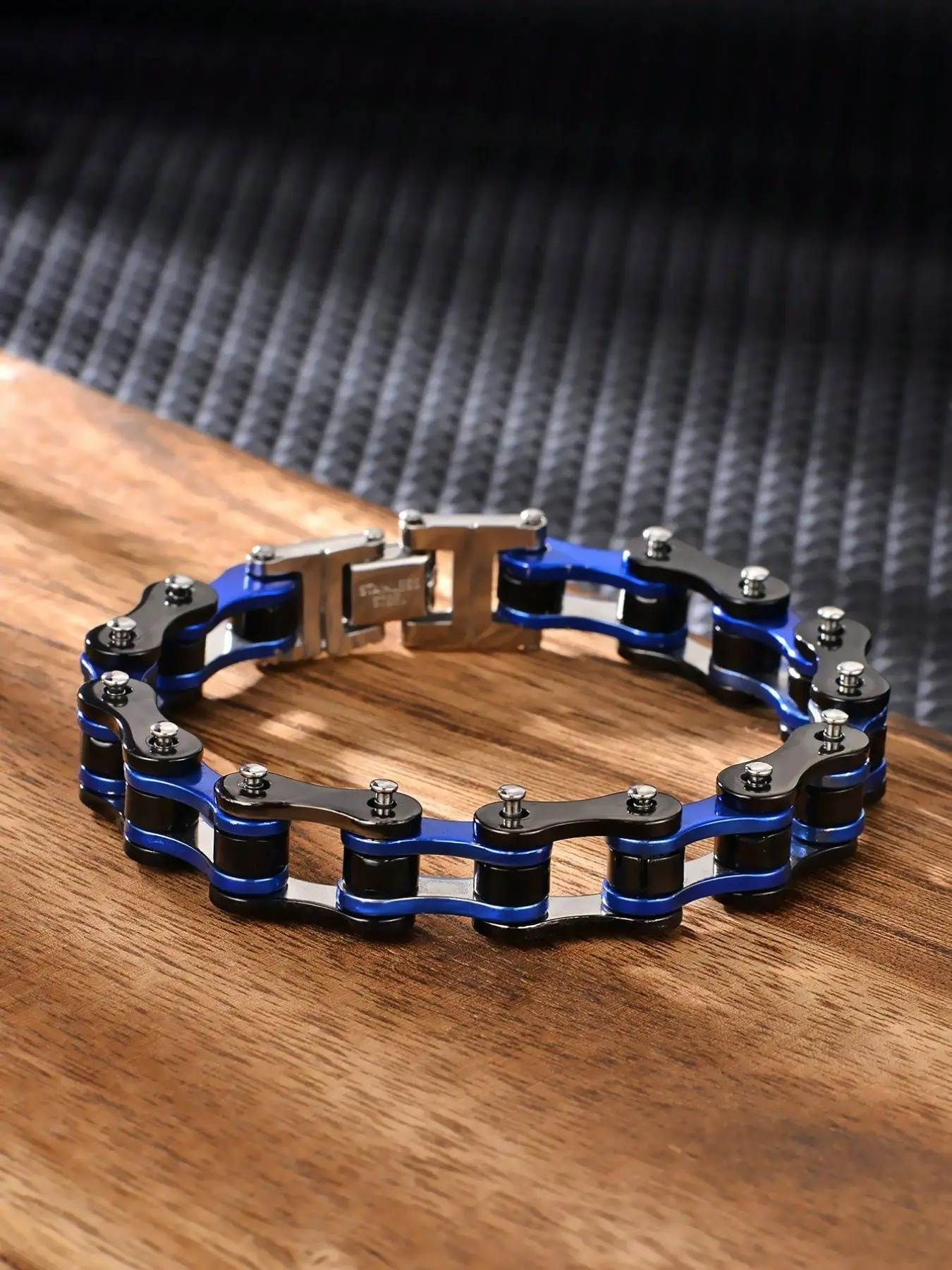 1pc Punk Rock Man Bracelet Biker Chain Bracelet Jewelry,12MM Stainless Steel Motorcycle Bracelet Bicycle Chain Jewelry Daily Wear Birthday Gift, Link Bracelets