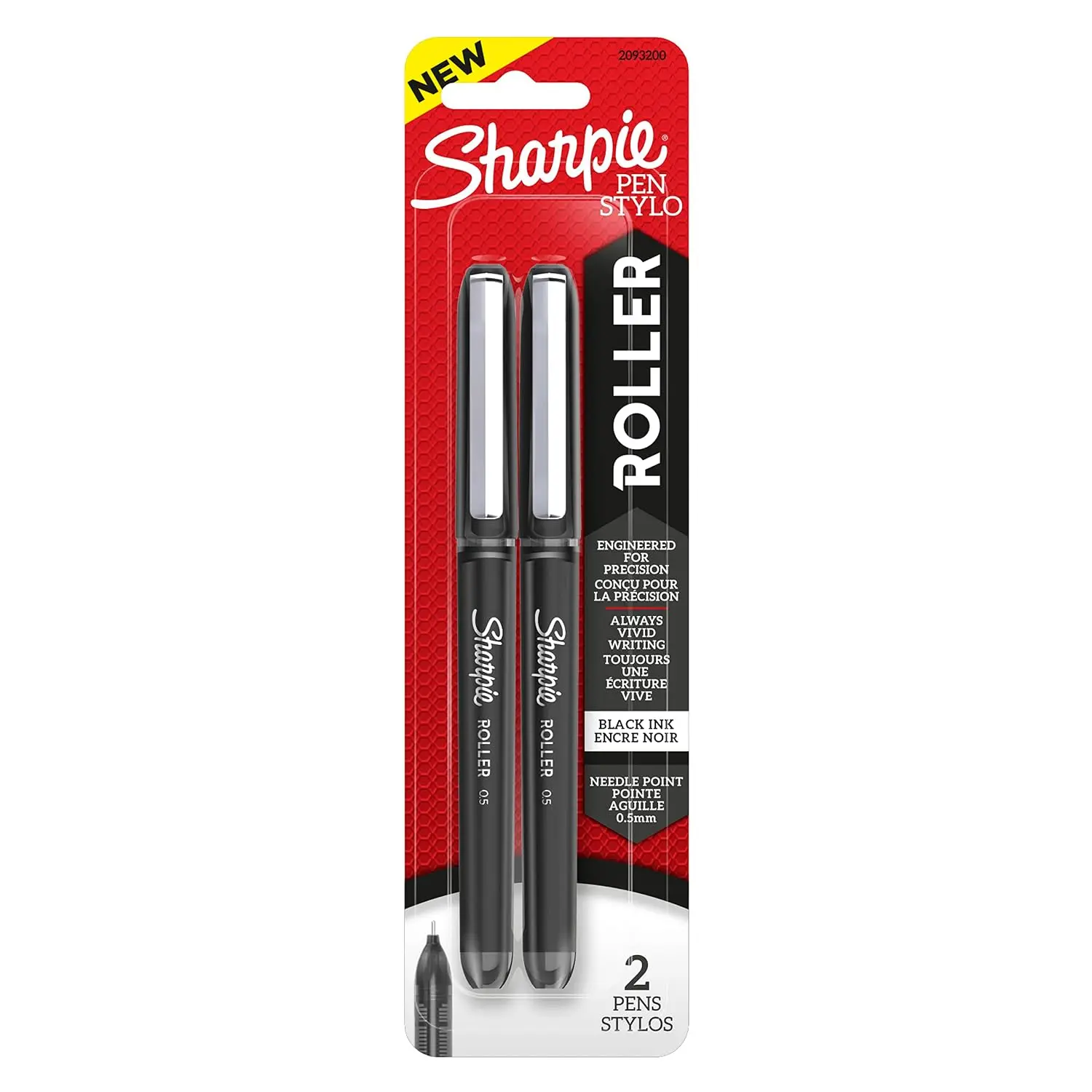 Brands  Rollerball Pen Retractable 2pk Black