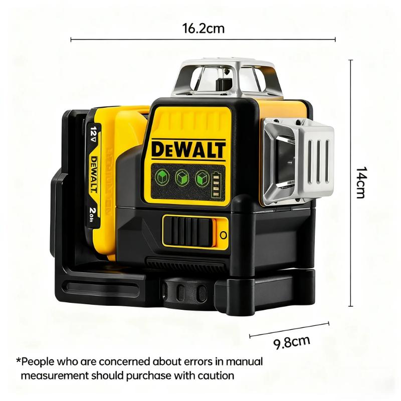 DEWALT DW089LG 12V Cordless Green Laser Level 12 Lines 360° for DIY & Professional Use