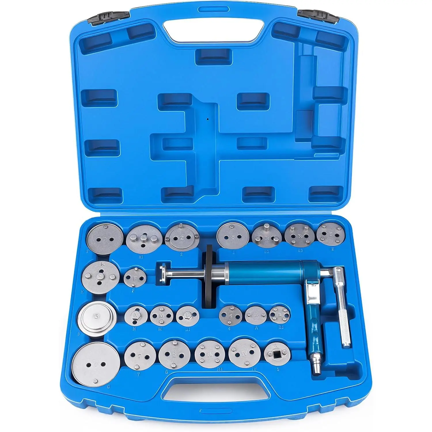 23 count Pneumatic  Caliper Compression Tool Kit, Air Operated   Wind  Tool Set with Adapters for  Pad , Suitable for Automotive Maintenance and Repair