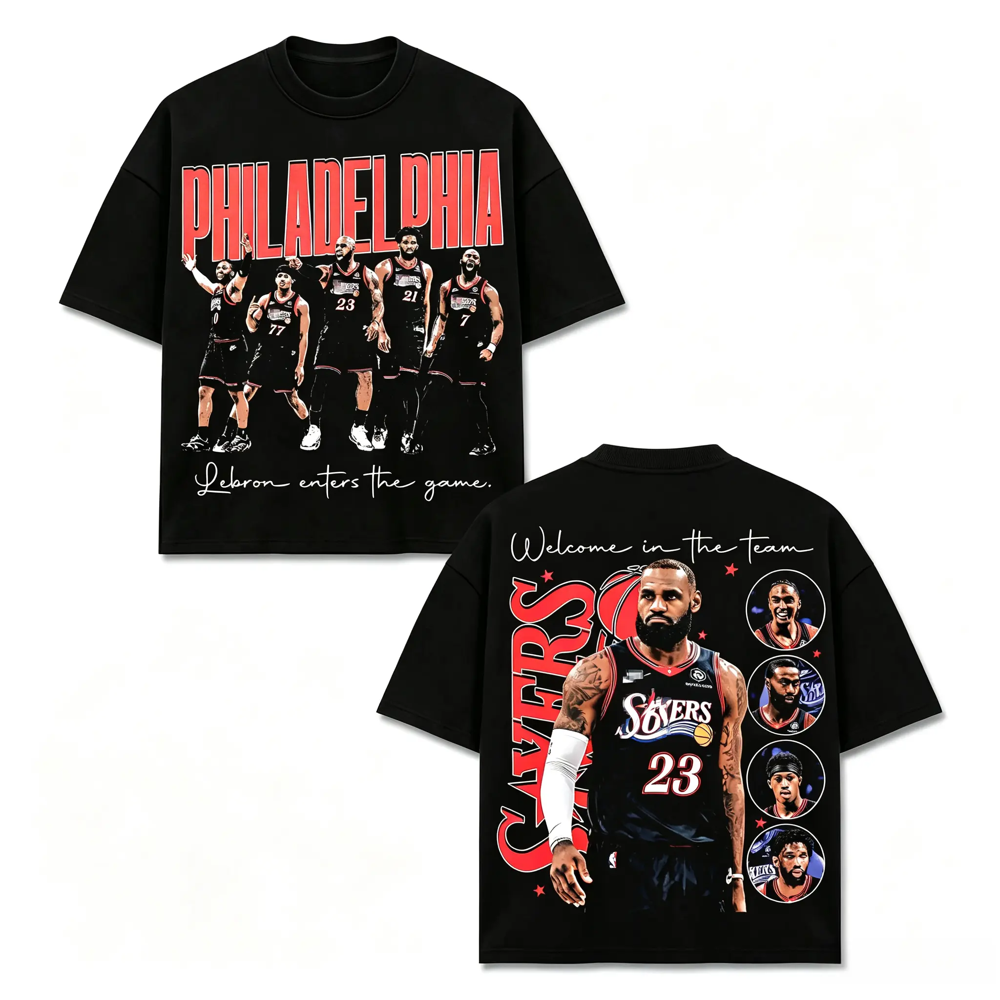 Unisex LeBron James LBJ King James 23 Vintage Graphic Shirt, City Squad Enters The Game Basketball Fan Tee, Pro Hoops Championship Season Gear, Retro Bootleg Welcome To The Team T Shirt, Heavyweight Acid Wash Oversized Unisex Hip Hop Streetwear
