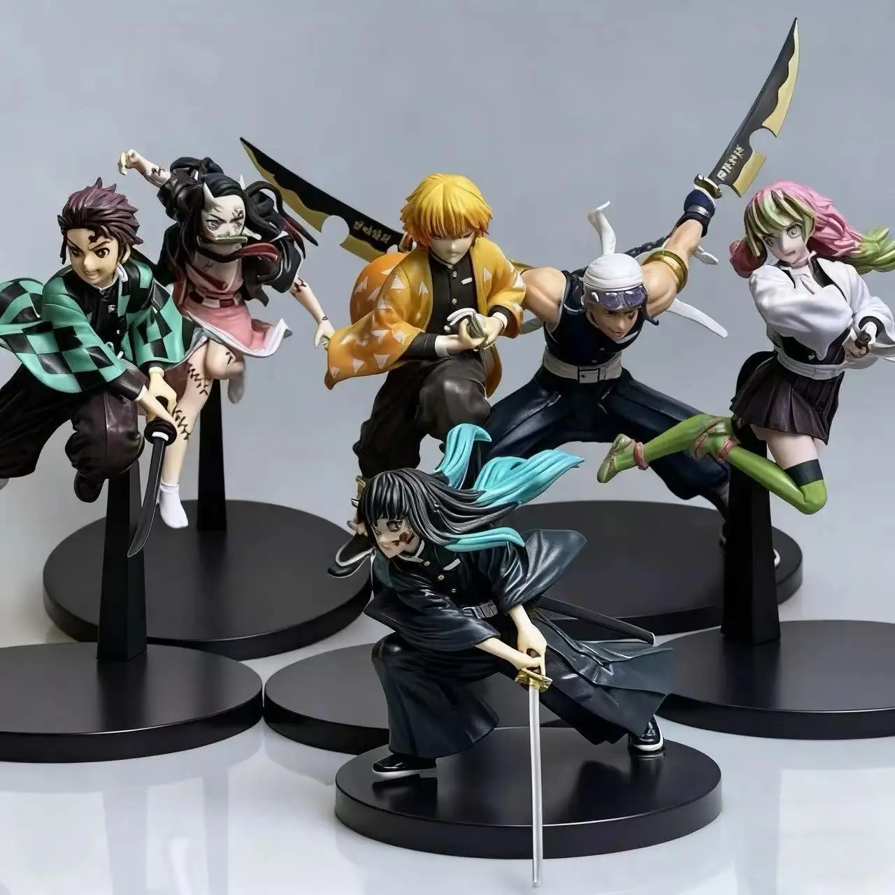 Anime Demon Slayer Figure Tanjirou Agatsuma Zenitsu Kyoujurou Anime Model Action Figure PVC collection Toy For Gift