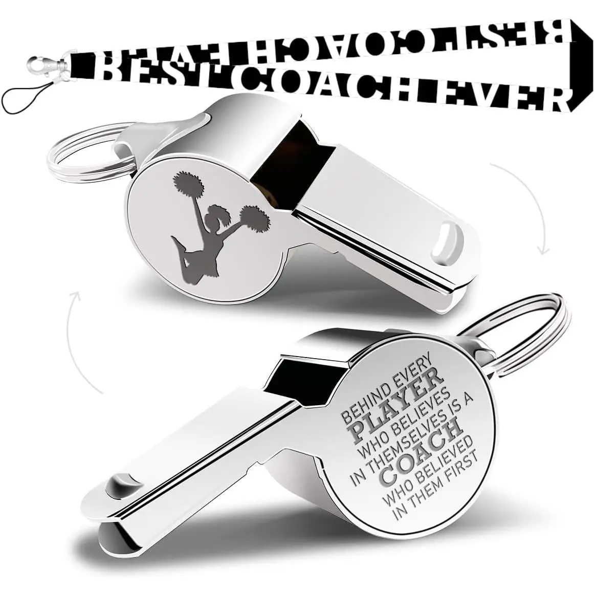 Whistle Cheerleading    Whistle Teacher Whistle   Referee Lifeguard Girl Referee School   Whistle with Lanyard   .