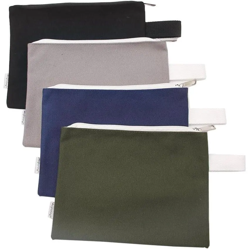16oz Heavy Duty Multi-purpose Canvas Zipper Tool Bag Organize Storage Pouch 4-pack