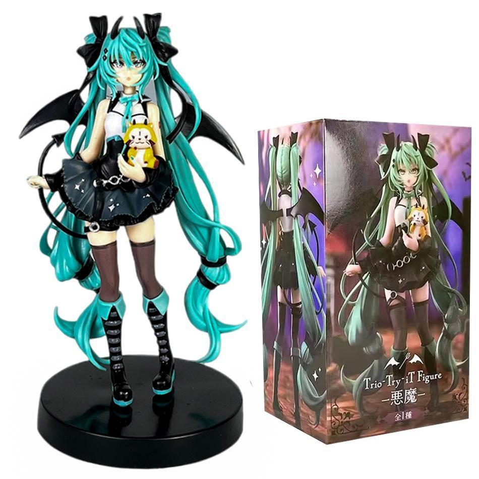 Anime Hatsune Miku Cos Raccoon Demon Cat Ears Cinnamoroll Kawaii Miku Girl Anime Figure PVC Collection Model Doll Toy