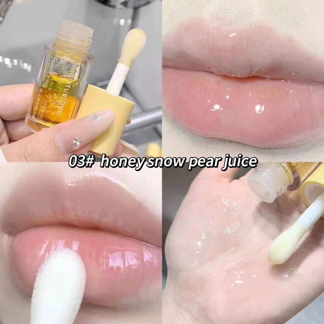 Moisturizing Lip Oil Set, 4 Counts/set Hydrating & Nourishing Lip Serum, Lip Plumper Care Product for Women & Girls Daily Use