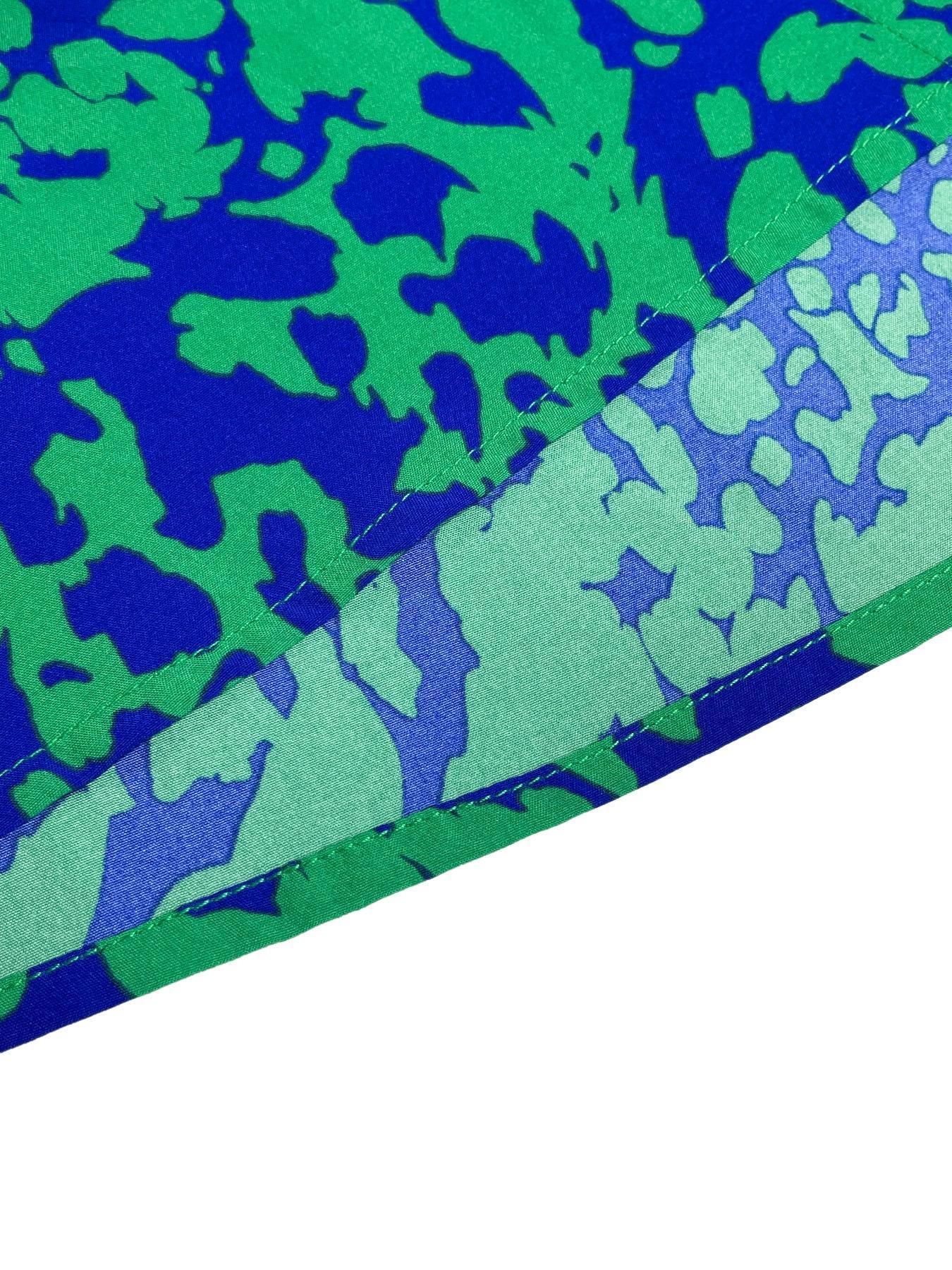 Women's Spring Autumn Elegant Boho Geometric Tie Dye Print Button Front Belt Midi Dress, Long Sleeve Fitted Design, Multiple Color Options