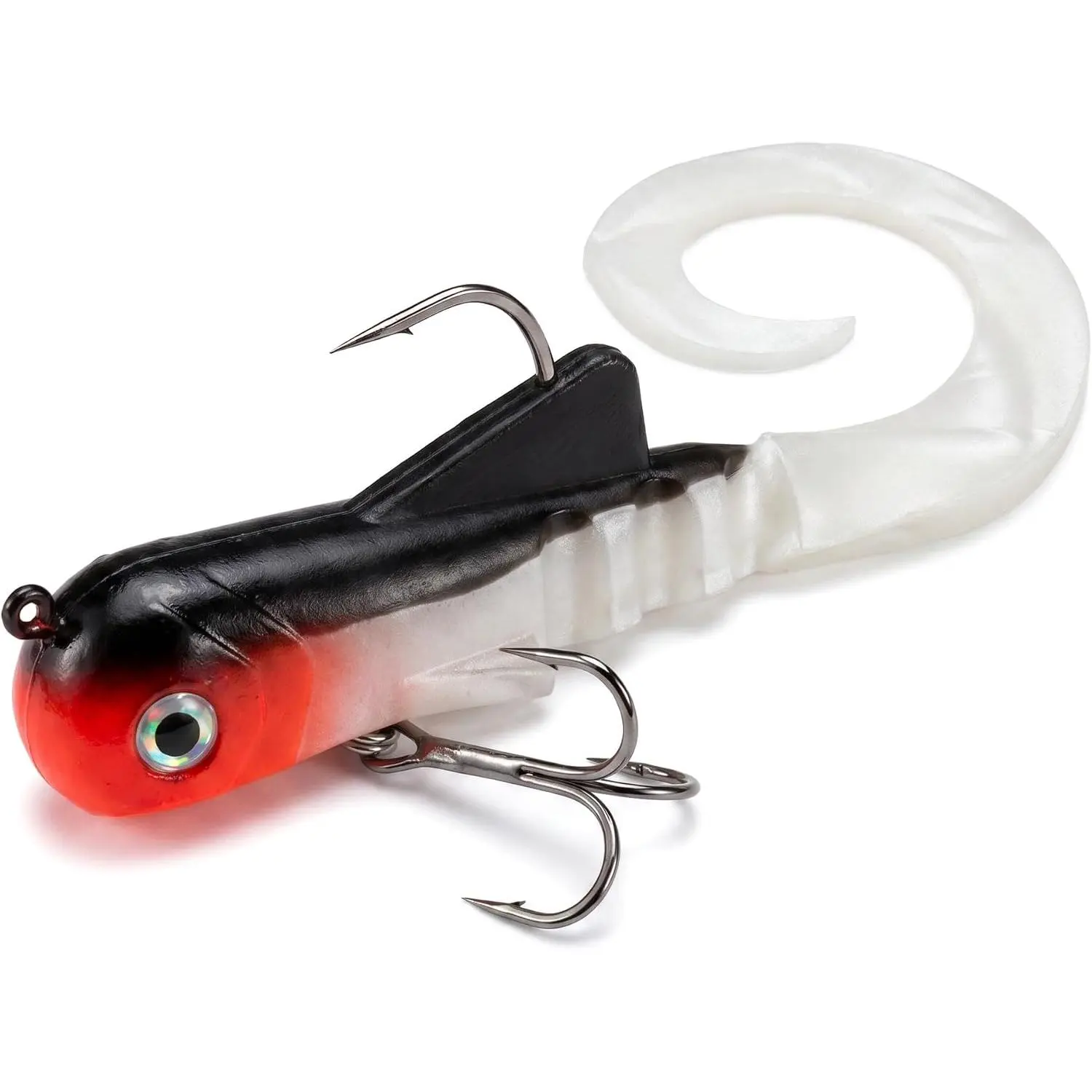 8"/12" Pike Musky Dawg Soft Plastic Swimbait - Pre-Rigged Treble Hooks for Northern Pike & Musky Fishing,Freshwater Lure for Trolling in Deep Lakes and Casting in Weedy Rivers