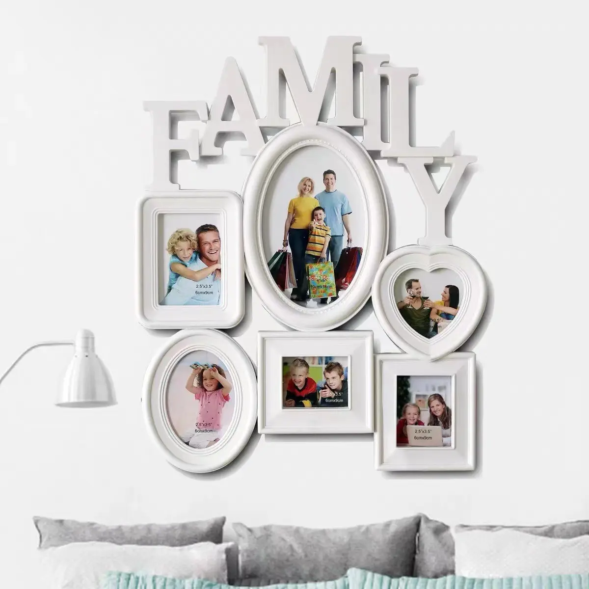 Modern Minimalist Multi-Picture Frames Collage for Wall, Easy-to-Hang Photo Holder, Photo Frame Home Decor, Room Decoration for Living Room, Display for Family Memory Photos