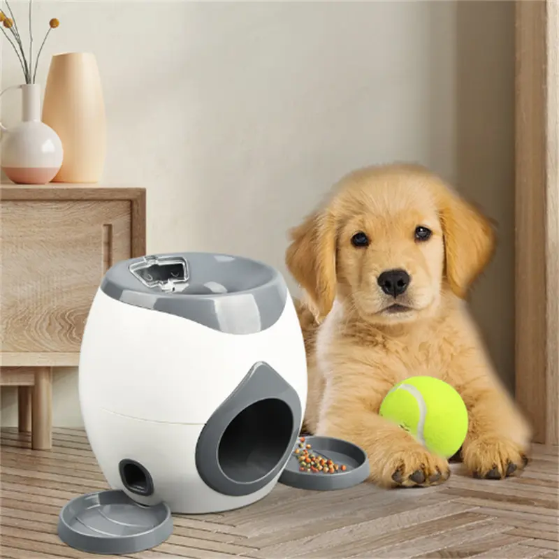 Dog Ball Feeding Toys Dog Tennis Ball Feeding Machine with 2 Tennis for Dog Training