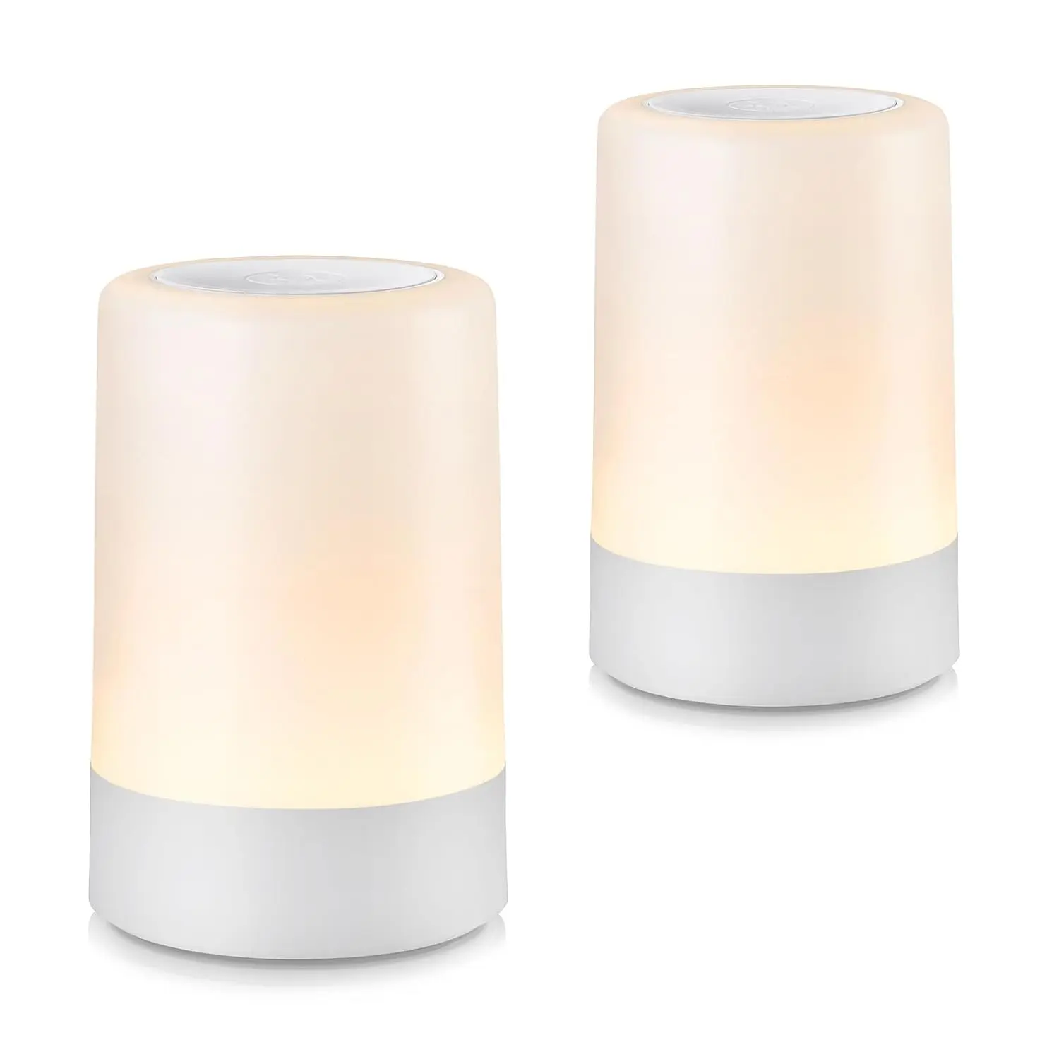 2 Pack Baby Night Light for Nursery, Rechargeable Touch Night Light, Portable Bedside Lamp, Dimmable Nursing Light for Breastfeeding, Diaper Changes, Kids Room & Bedroom