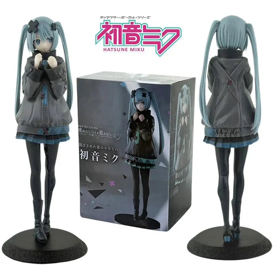 New  Desktop Cute 8.07inch Hatsune Miku Kwaii Style Anime Figure Toys PVC Model Collector Doll Birthday Gift