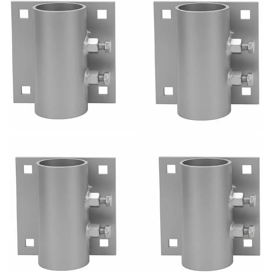 Heavy Duty Dock Pipe Holder – Hot-Dip Galvanized Boat Deck Hardware for Floating Docks – 2.2" ID Side Leg Bracket – 1/4" Thick Rust Resistant Steel Boat Dock Guards (4 Pack)