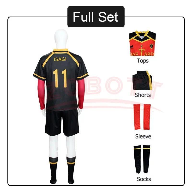 Anime Blue Lock Cosplay Kaiser Ness Isagi Kurona Hiori Cosplay Costume men's Jersey Bastard Munchen Embroidery Football Uniform