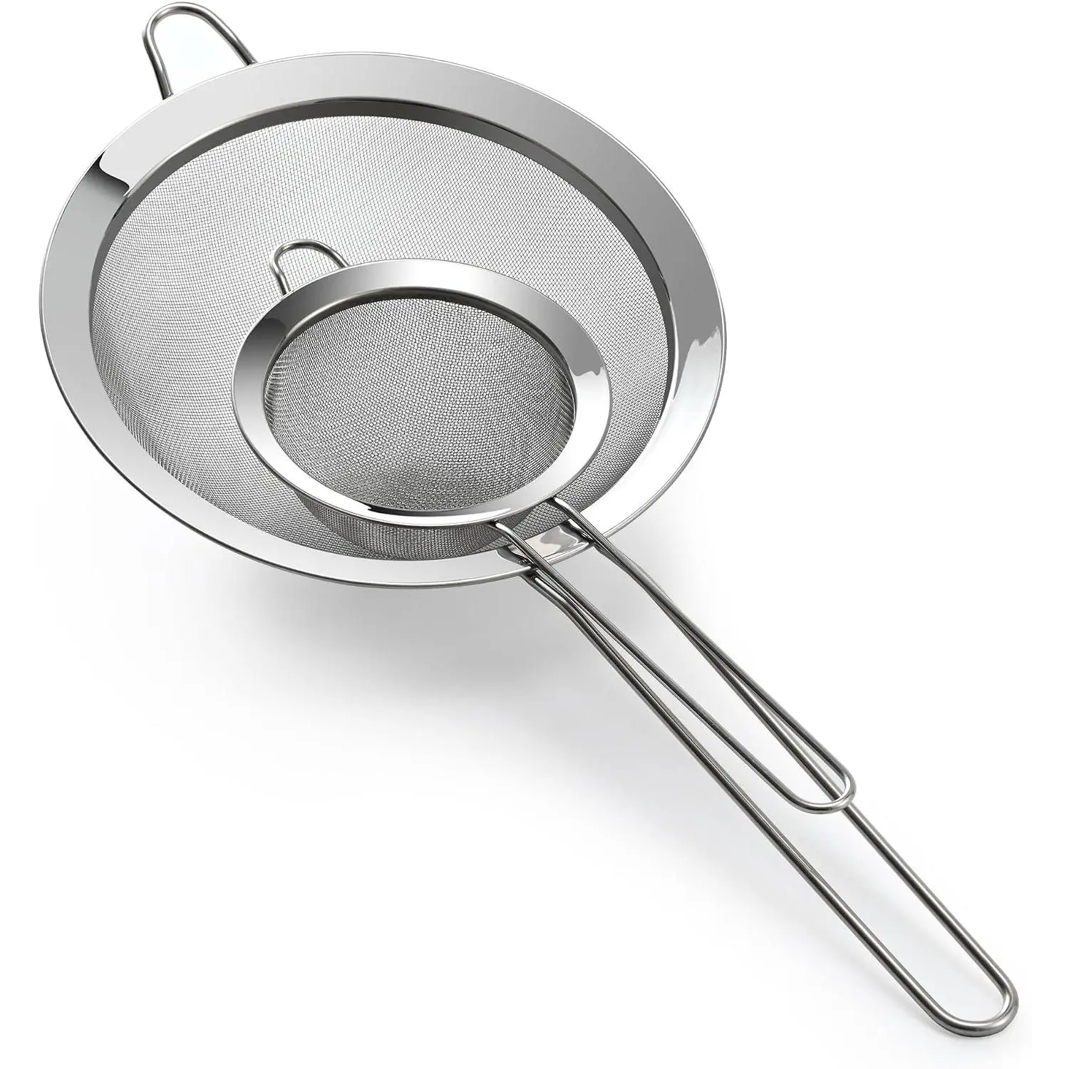 304 Stainless Steel Fine Mesh Strainer – Multi-Use Colander, Sieve, and Filter for Rice, Juice, Quinoa, Flour, Baking, Cooking, and Meal Prep – Durable, Easy-to-Clean Kitchen Tool