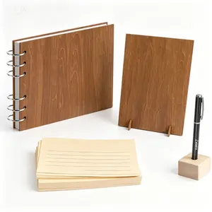 Hardcover Memorial Guest Book Set, Celebration of Life Decorations with White Pages, Share a Memory Cards, Table Sign, Pen (8.5"), Wooden Funeral Guest Book for Memorial Service, In Loving Memory Guestbook with Share a Memory Cards, Memorial Service Guest