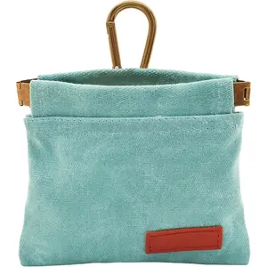 Dog Treat Pouch Blue Green Pocket Sized Pet Training Pouch Training Pouch with Carabiner Buckle Auto Closing Dog Walking Bag Pet Feed Snack Reward for Pet Puppy Travel Outdoor Use