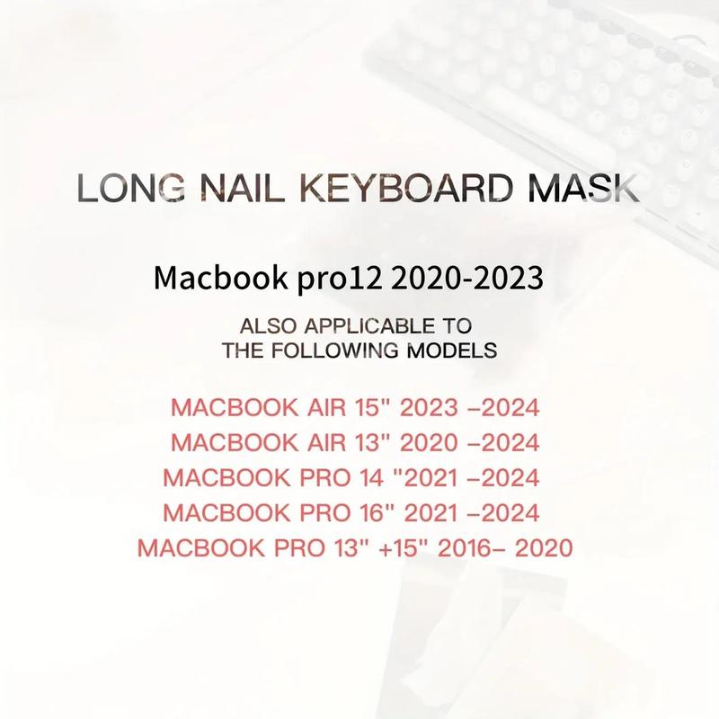 3D Silicone Keyboard Protector for Nail Art Typing, Foldable and Durable Design for Easy Storage, Great for Office and Home Use