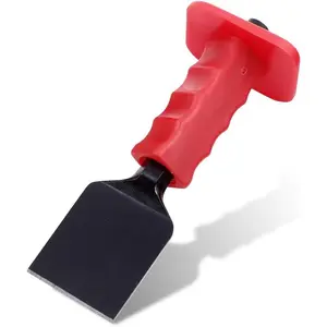 8.9IN by 2.5IN Width Flat Masons Chisel for Demolishing Masonry Carving Concrete Breaker with Hand Guard