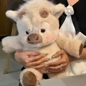 17-Inch Running Cow Plush Toy, Highland Cow Shape Plush Animal Doll, Cute Birthday Gift, Soft and Cozy Stuffed Friend, Stuffed Animal Gifts