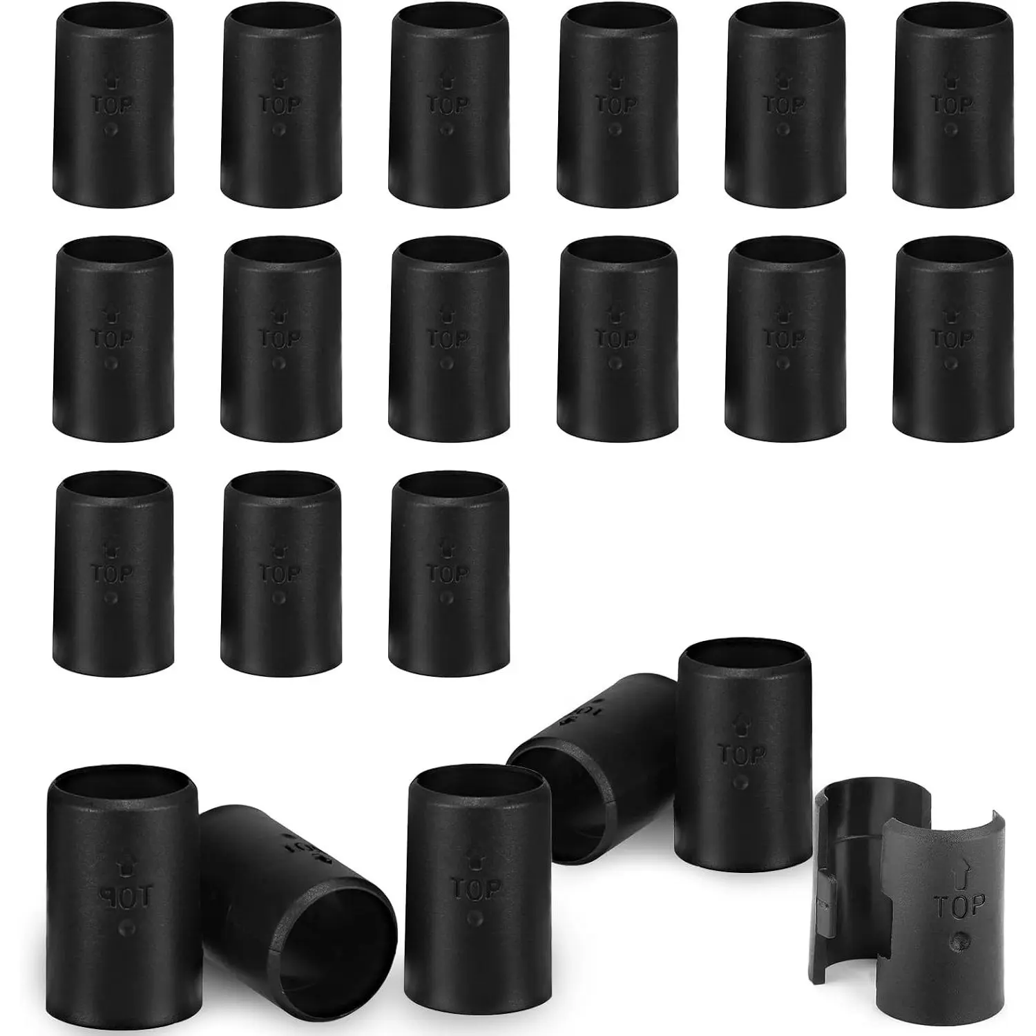 Wire Shelf Clips 30 Pack (15 Pairs) 1 Inch Black Round Plastic Shelf Lock Clips, Universal Shelving Clips for Wire Shelving System