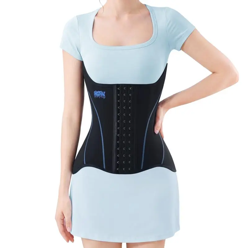 Double-layer super elastic fabric, dual stacked layered compression to wrap upper waist, midriff and saggy lower belly