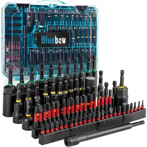 A Man's Tools 80PSC Magnetic Impact Nut Driver Set - Metric & SAE with Socket Adapters, Wing Nut Driver, Bit Holder, Universal Sockets, Quick Release Extension, Power Bits, 1/4'' Quick Change, Storage Box