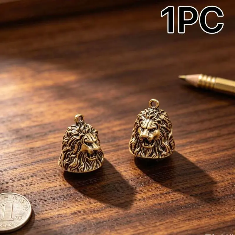 1 piece of vintage-style brass lion ornament statue, suitable for home, study, office, tea room, desktop, car, and miniature scene decorations, tea pet, ideal as a gift for Christmas, Halloween, Thanksgiving, and other holidays, for collection and gifting