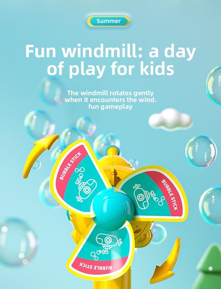 Submarine Automatic Handheld Bubble Machine with 8-Hole Turbo Blasting LED Lights & Windmill,Summer Outdoor Toys for Toddler Kids - Garden Yard Party Bubble Fun