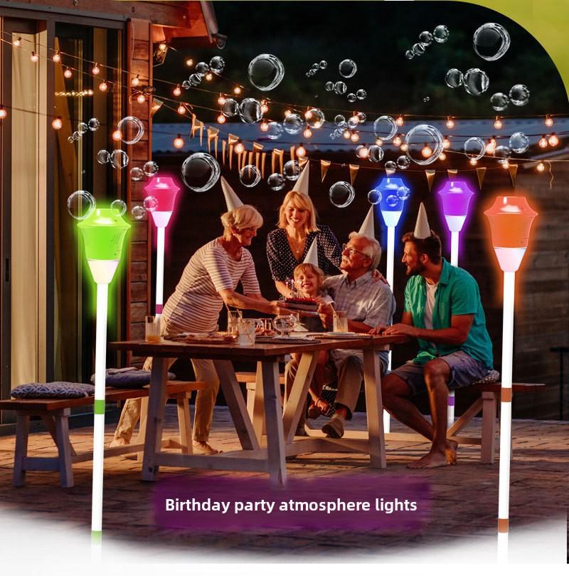 Automatic Handheld Bubble Machine for Kids, Bubble Maker Spring Summer Toys with Lights, Outdoor Rechargeable Blower Best Easter Gift for Children