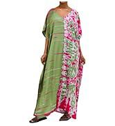 Kaftan Dresses for Women Plus Size Bathing Suit Cover up Vneck Batwing Dress Loose fit Moroccan Caftan mumu Dresses