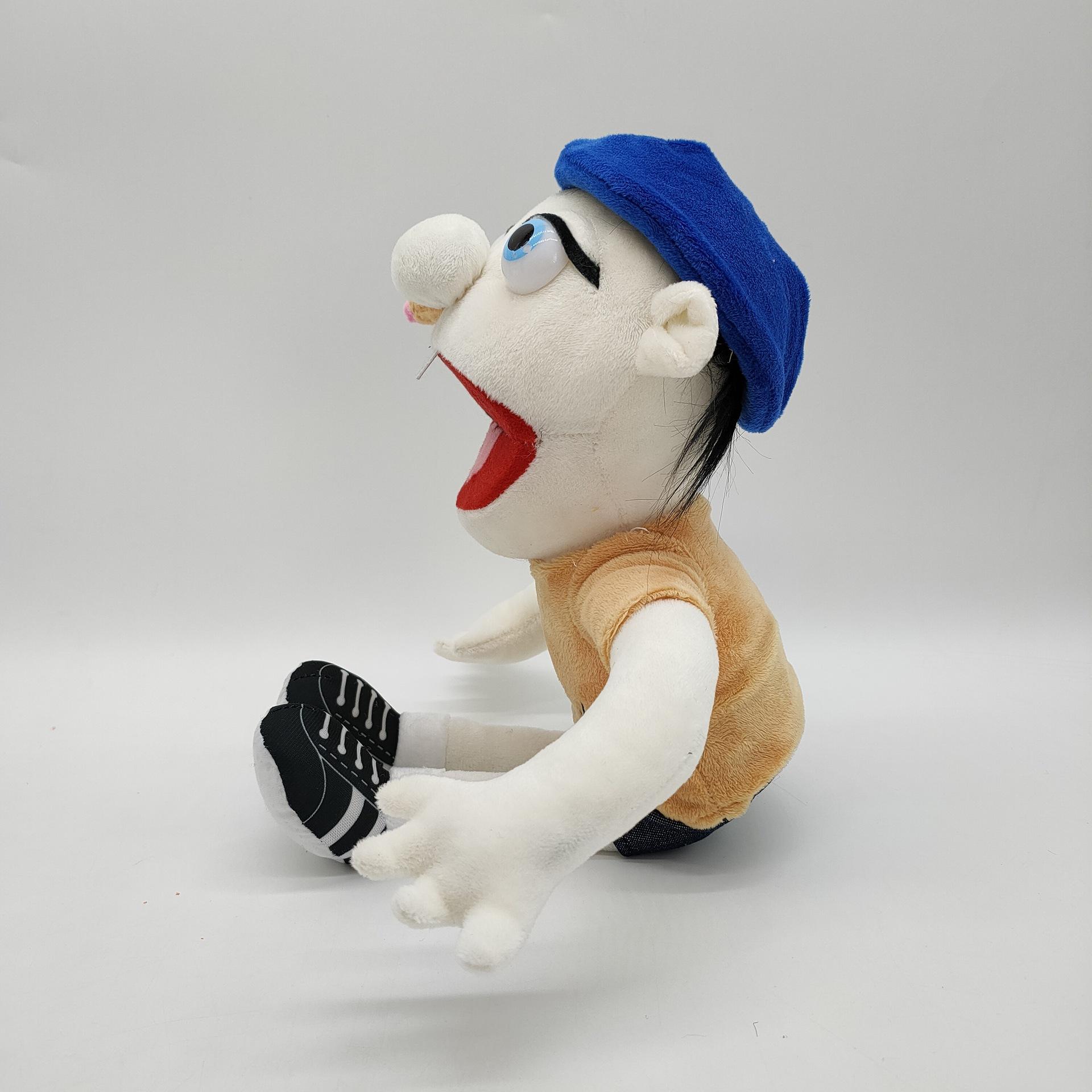 Jeffy Hand Puppet Cartoon Plushie Toy Stuffed Doll Soft Figurine Sleeping Pillow Educational Playhouse Fans Birthday Gift
