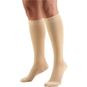Truform Compression Stockings - 15-20 mmHg, Knee High, Closed Toe, Beige, Large, Compression Leg Socks for Men and Women