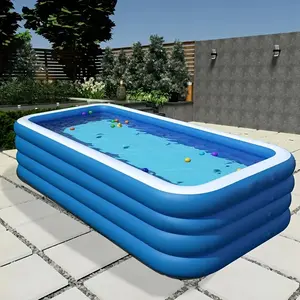 Large Inflatable Swimming Pool, PVC Material, Easy Setup, Portable Backyard/family Pool, Holds 4-6 People