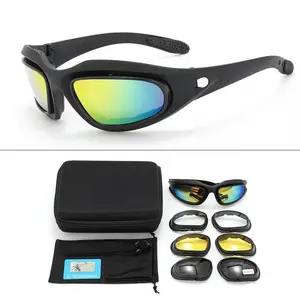 Outdoor Cycling Goggles Set, Cs Tactical Protective Glasses, Motorcycle Windshield Goggles, Polarized Lens Kit, Safety Eyewear