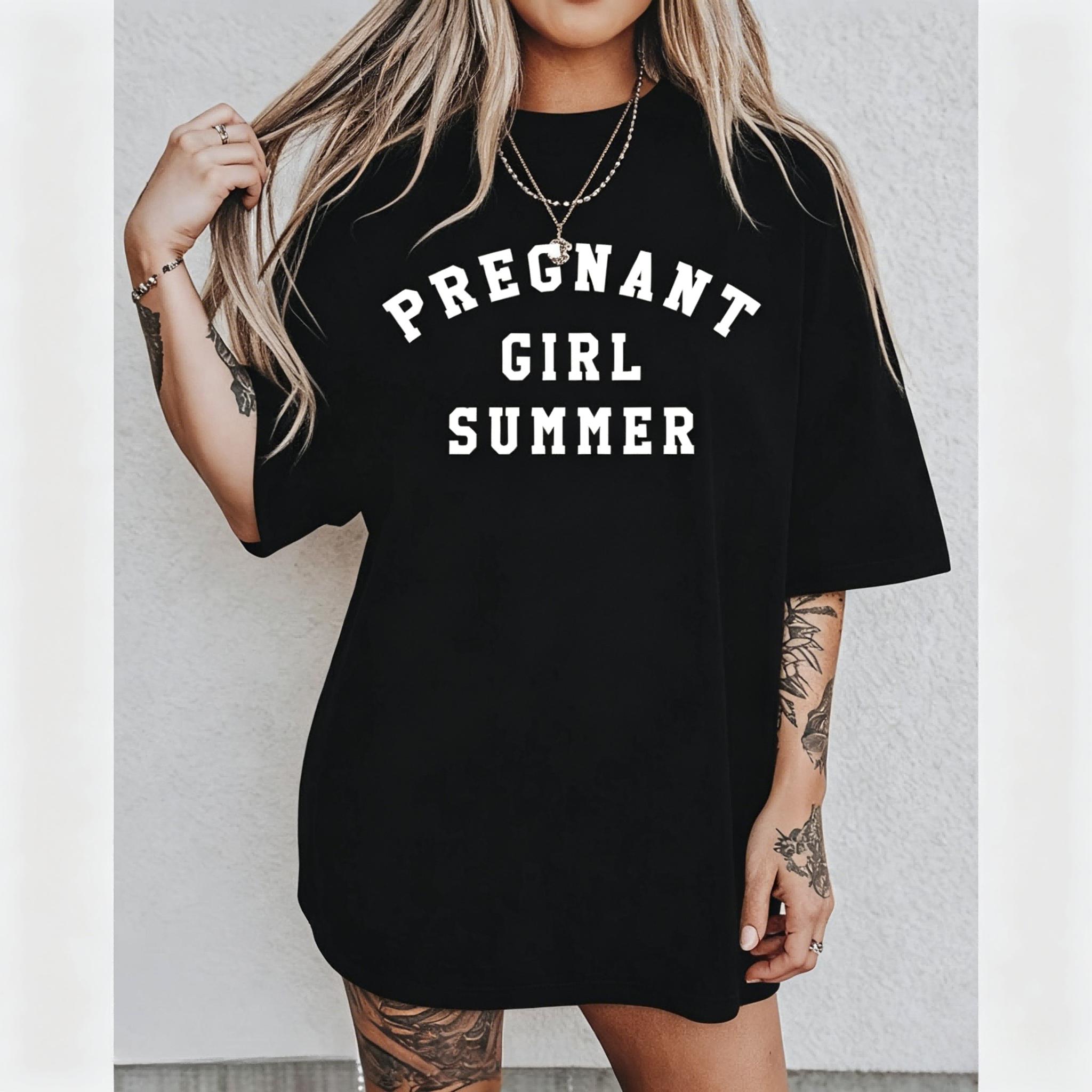 Women's Black Summer Maternity T-Shirt - Maternity Announcement Shirt, Maternity Clothing, Pregnancy Announcement, Summer Clothing, Vacation Clothing, Beach Clothing Maternityclothes