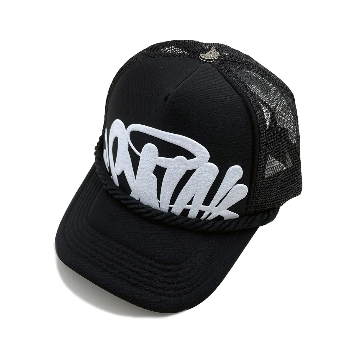 Streetwear Trucker Hat for Adults, Fashion Letter Print Snapback Cap with Breathable Mesh, Adjustable 1 Size for Summer Sun Protection, Snapback Hats, Men's Snapback Hats