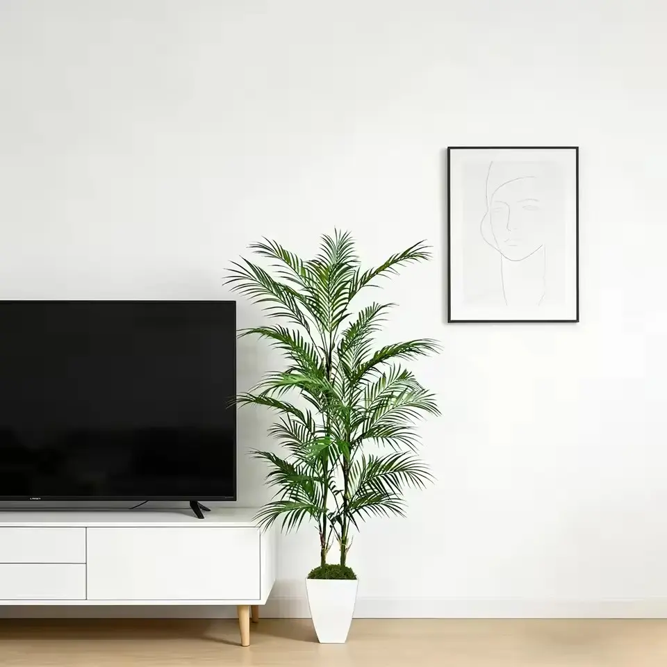 160cm 63in Artificial Areca Palm Potted Plant, Nordic Style, Decor for Home, Hotel & Office, Universal Setting