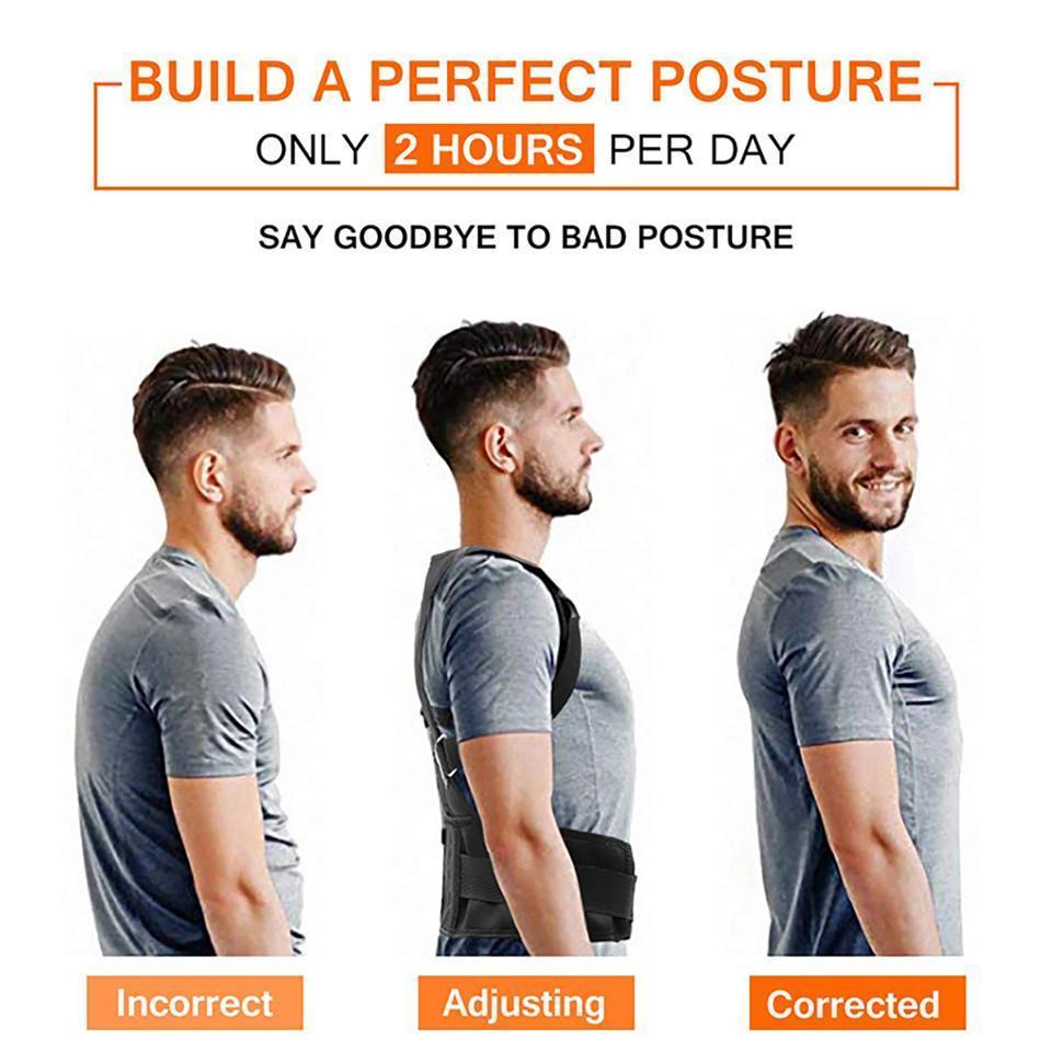 Magnetic Back Brace for Men Women Shoulder Upper Back Girdle Back Belt Strap Posture Belt Under Shirts Black Band Healthcare SpringStatements