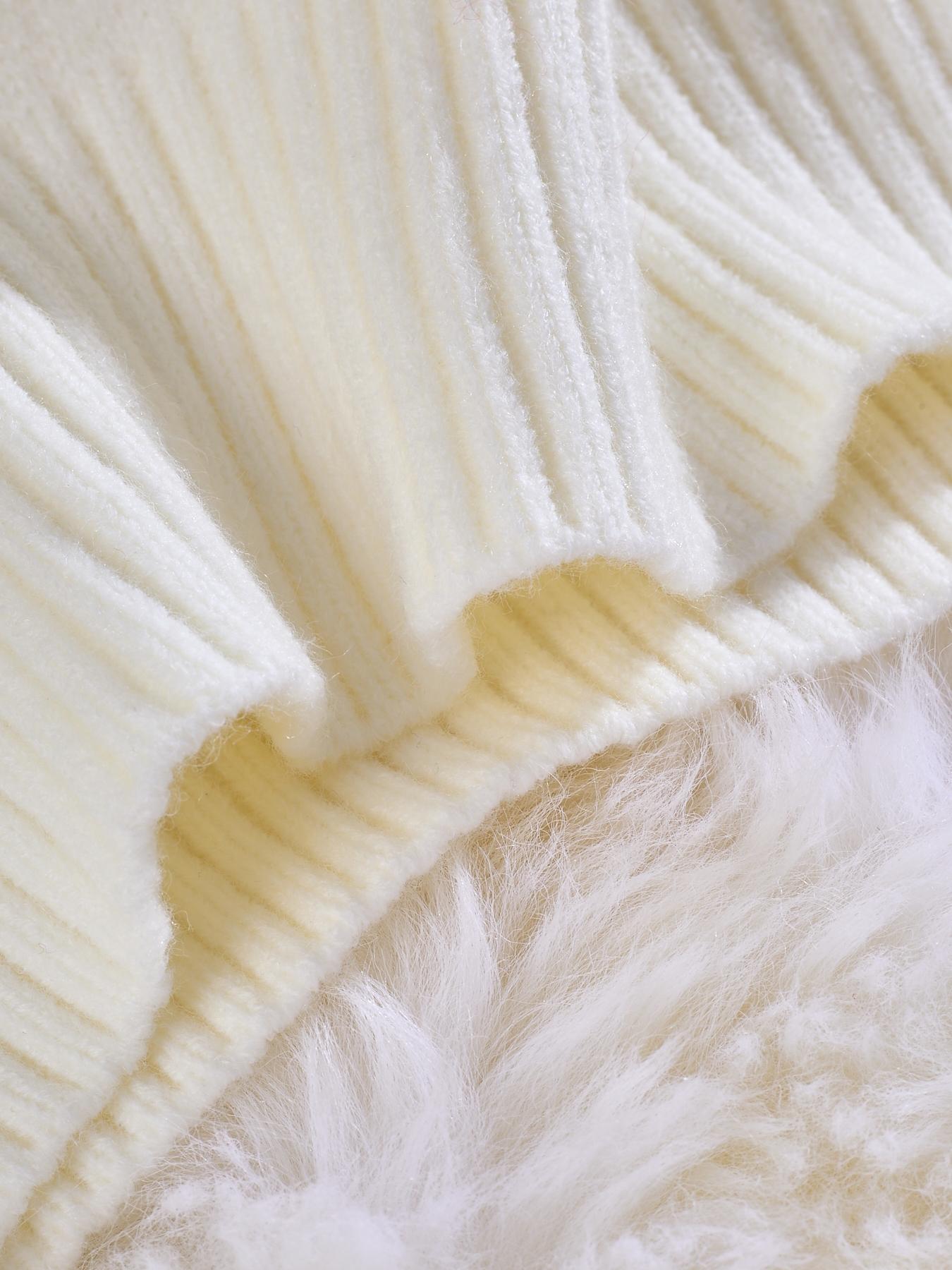 Women's Casual Knit Pullover Sweater, V Neck Hooded Sweatshirt, Loose Fit, Heart Embroidery, Fall & Winter Fashion, Knitted Pullover