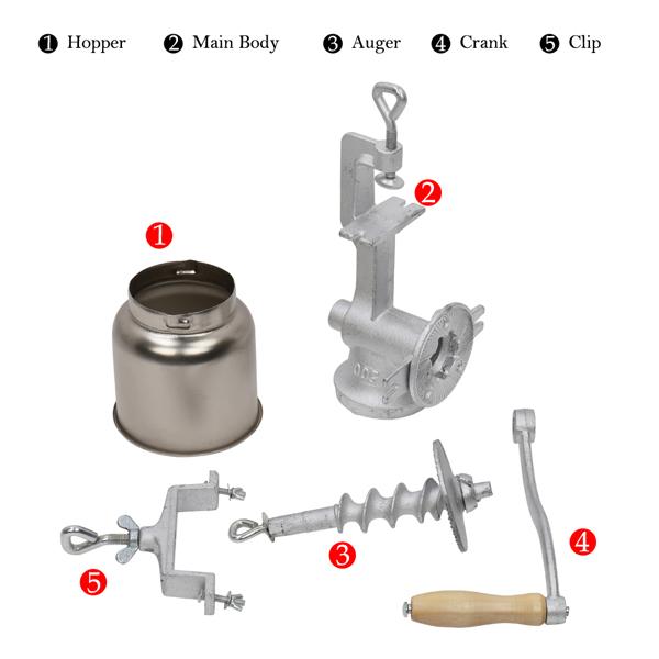 500 #   Home Use Hand Cranking Operation Grain Grinder Silver