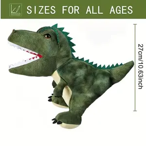 Dinosaur Hand Puppets for Kids, Realistic Soft Plush Dino Puppet Set Including T-Rex, Triceratops & More, Fun Educational Toy for Toddlers & Preschool Pretend Play