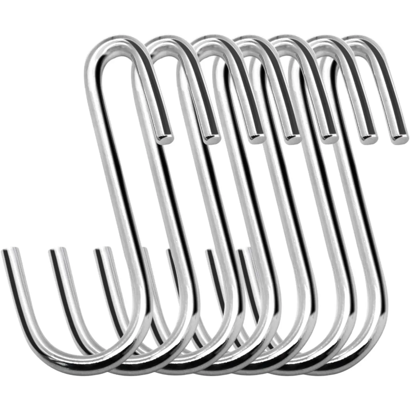 30 Pack 2.4 inches Heavy Duty S Hooks for , Pan Pot Holder Wire Shelves Rack Hooks for , S Shaped Hanger Metal Hooks for Kitchen Pots Utensils Jeans Clothes Bags Hats Towels