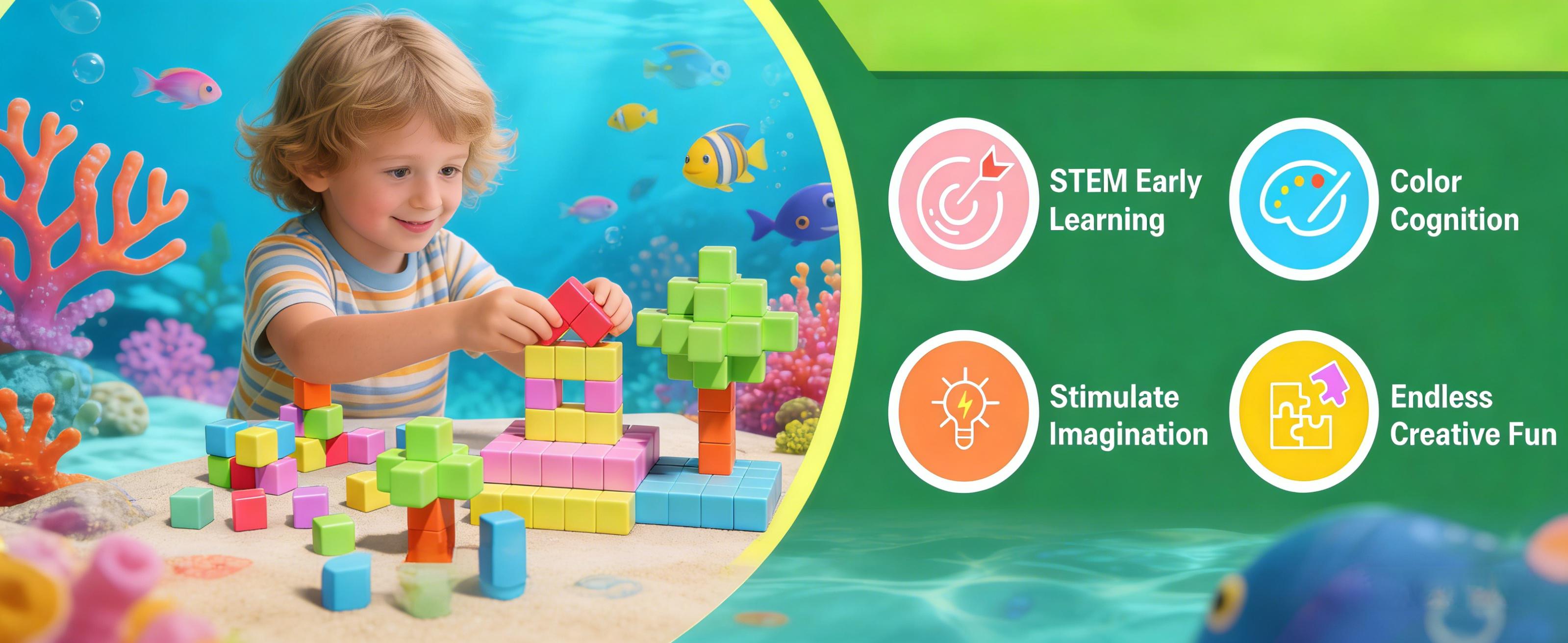 Magnetic Blocks for Toddlers Toys, Magnetic Building Cubes Toy for Sensory STEM Autism Education Preschool, Sensory - Montessori - Autism - Magnetic Toys for Kids Ages 3-5 4-8