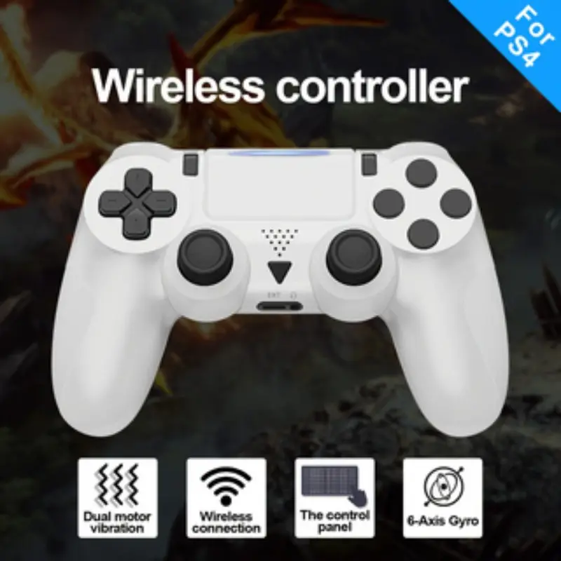 Pure Ps4 Wireless Bluetooth-compatible Game Controller, 600mah Battery, Non-Slip Grip, Compatible with Ps4/slim/pro/windows PC, Wireless Game Controllers