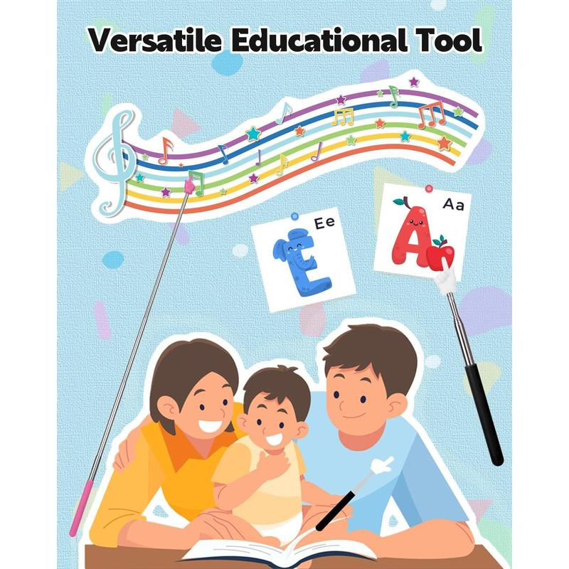 Retractable Teacher Pointer for Classroom  Reading,  Extendable Finger Pointer Stick, School Collapsible Telescoping Long Hand Pointing Stick, Classroom  Have Supplies Essentials,