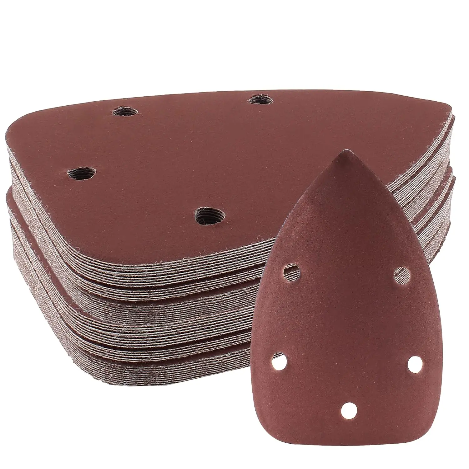 25 count  Detail Sander Sandpaper, 600 Grit, 5 Hole | 5 Hole, Hook and Loop, 140mm Sanding Machine Compatible, Sanding Sheets