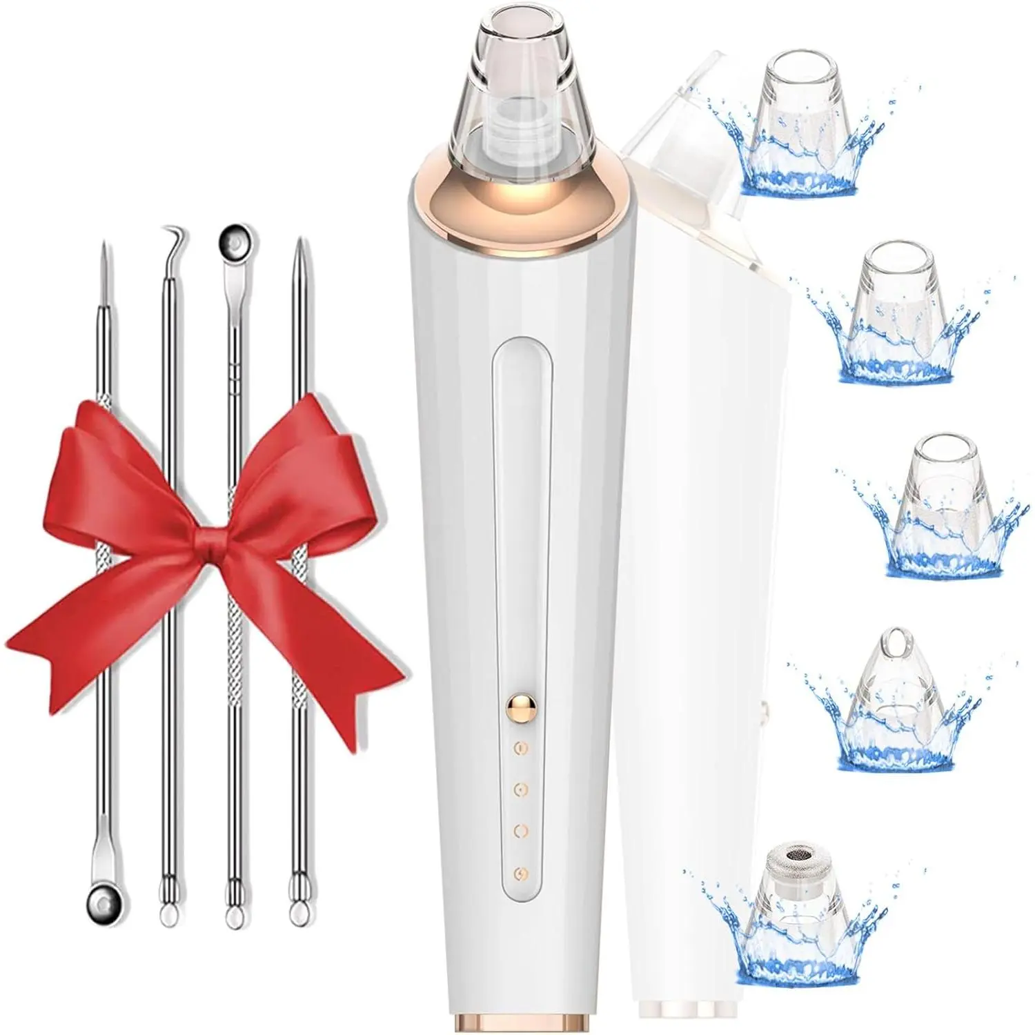 Blackhead Remover Pore Vacuum, Upgraded USB Rechargeable Facial Pore Cleaner Blackhead Removal Kit with 3 Suction Power,5 Probes Black Head Extractions Tool  Women & Men